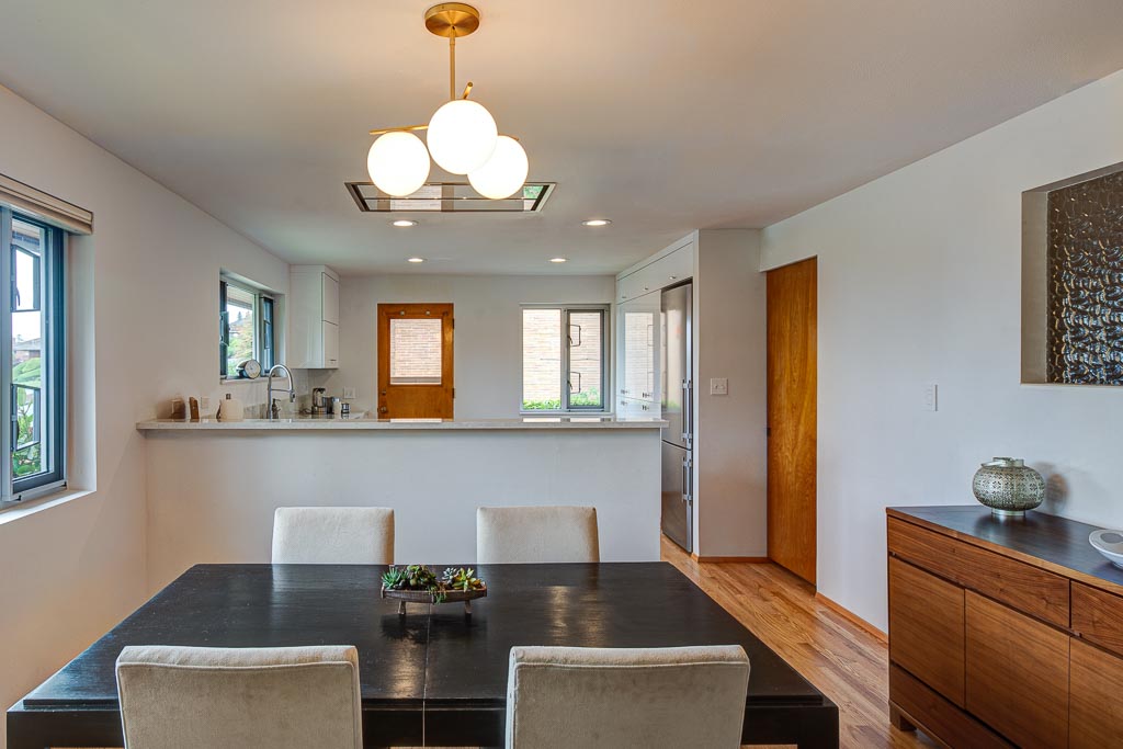 Newly remodeled dining room and kitchen