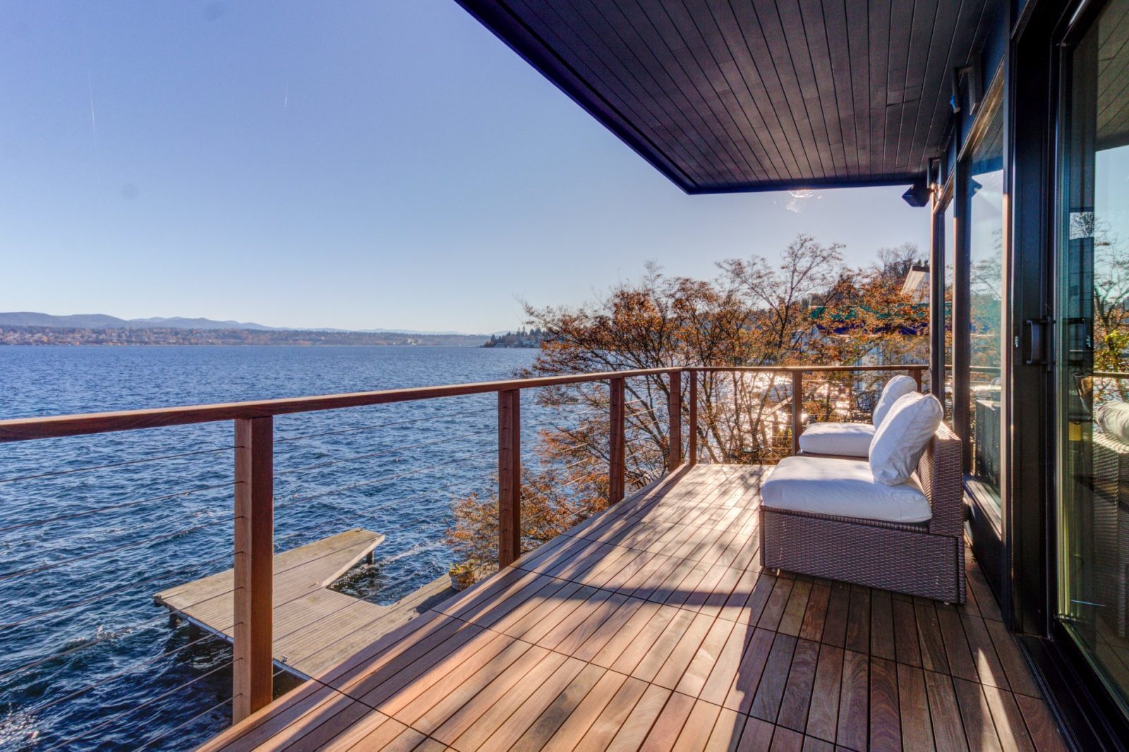 Deck overlooking lake Washington