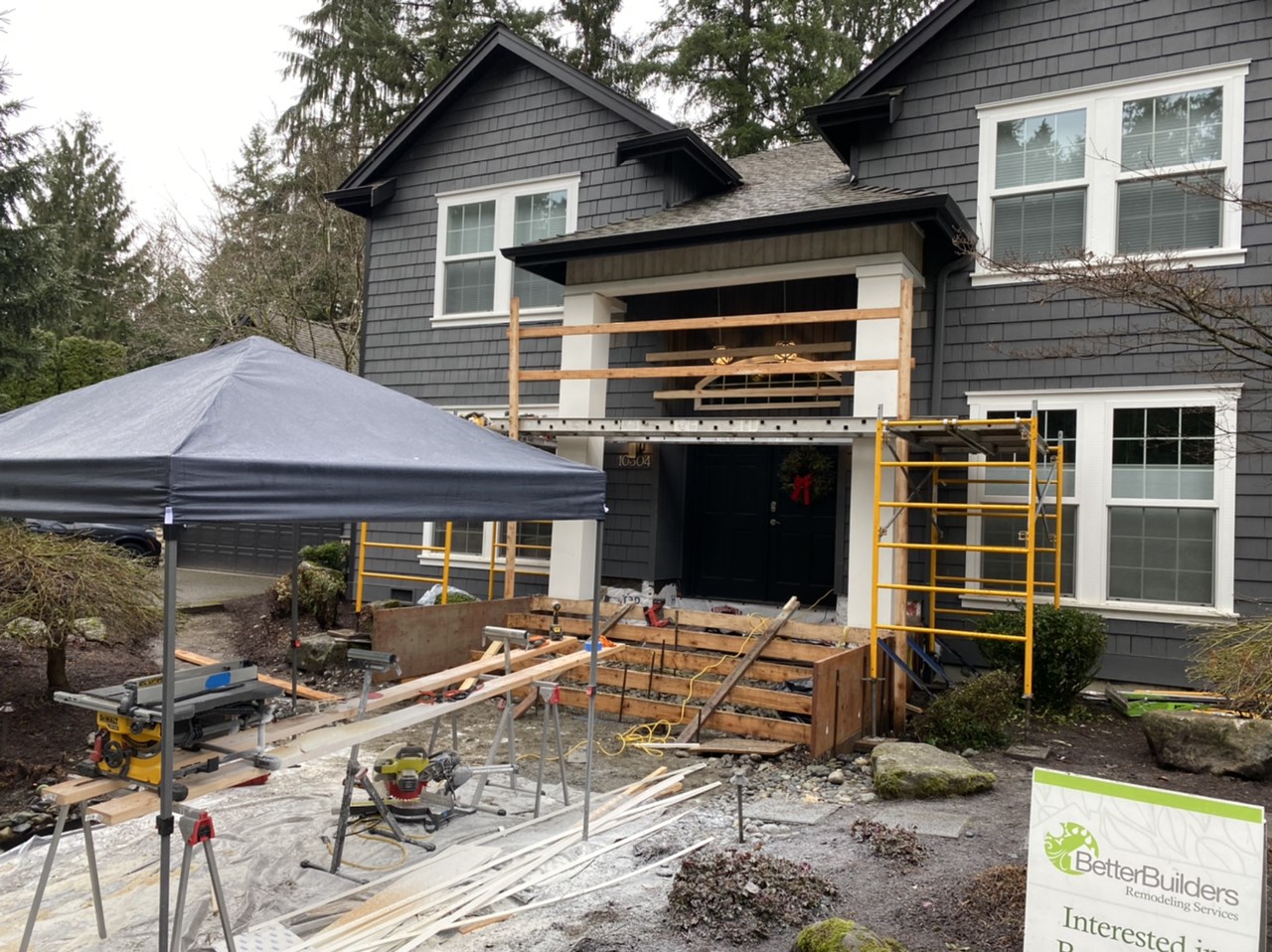 front porch framing