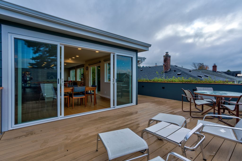 Alki Kitchen, Living Room, & Deck