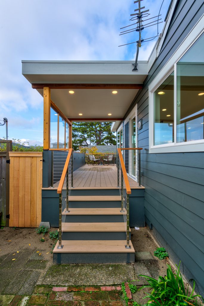 Alki Kitchen, Living Room, & Deck