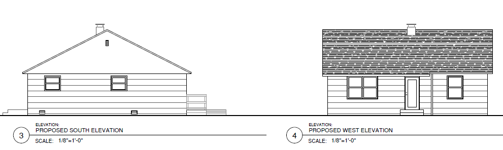 existing house elevation drawings