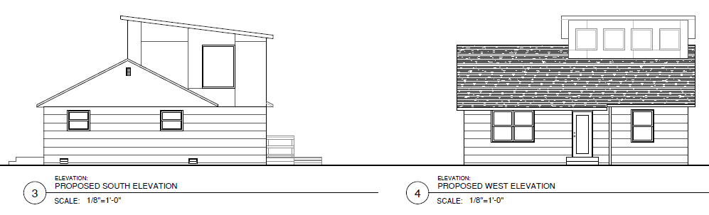 proposed addition elevation drawings