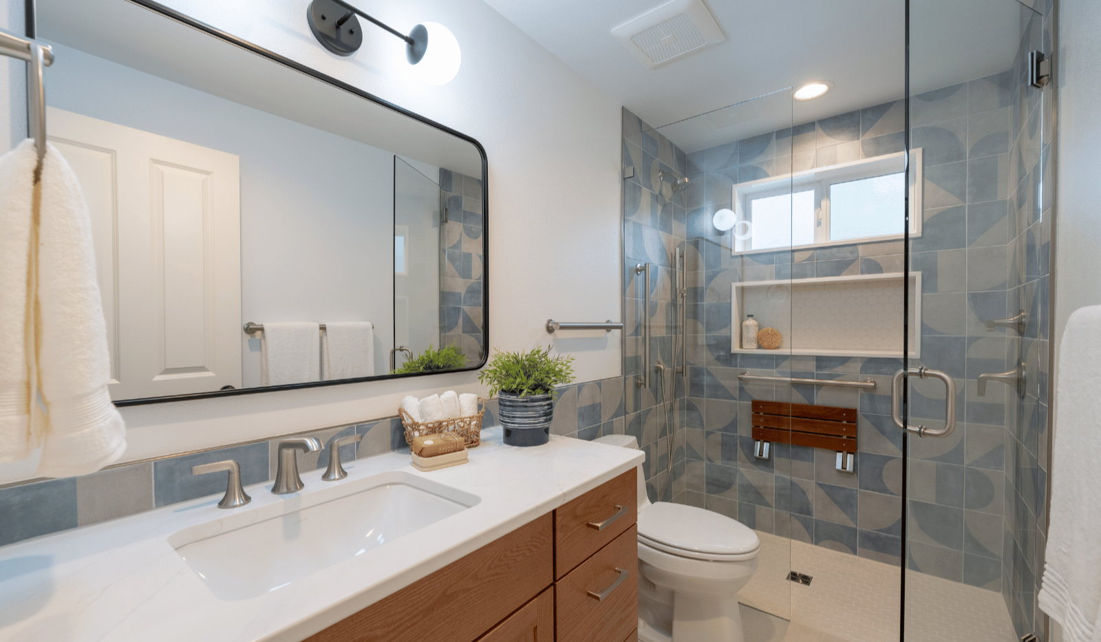 West Seattle Guest Bathroom Remodel with Modern, Accessible Design